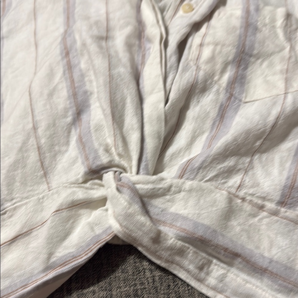 Altar’d States White and Purple Casual Button Down Shirt - Picture 5 of 7